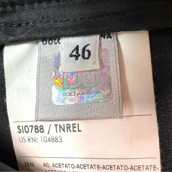 Dolce and Gabbana D&G Black Satin Pencil Skirt Size 46 - Picture 14 of 16